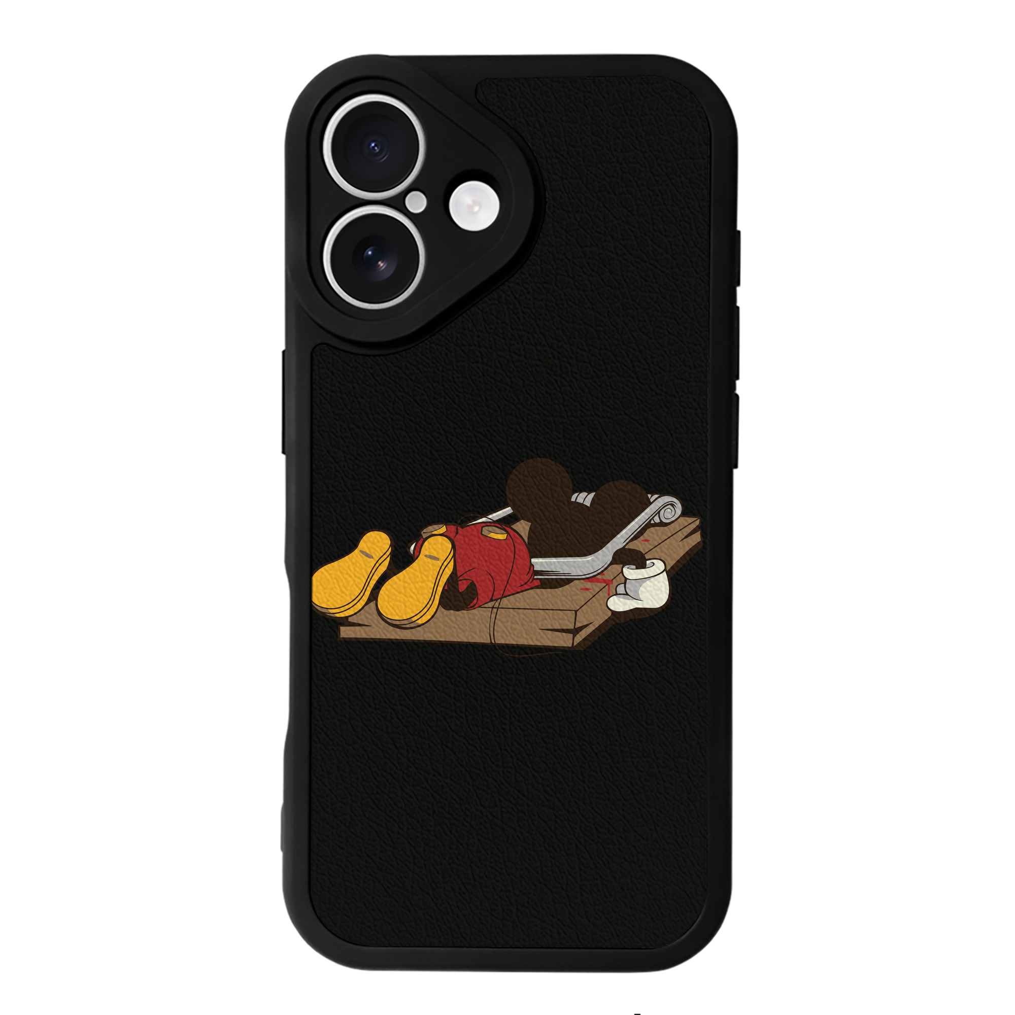 （画像用） ミッキーマウス Mickey Mouse 【iPhone 16シリーズ対応】シリコンスマホケース（レザー調） 材質：シリコン